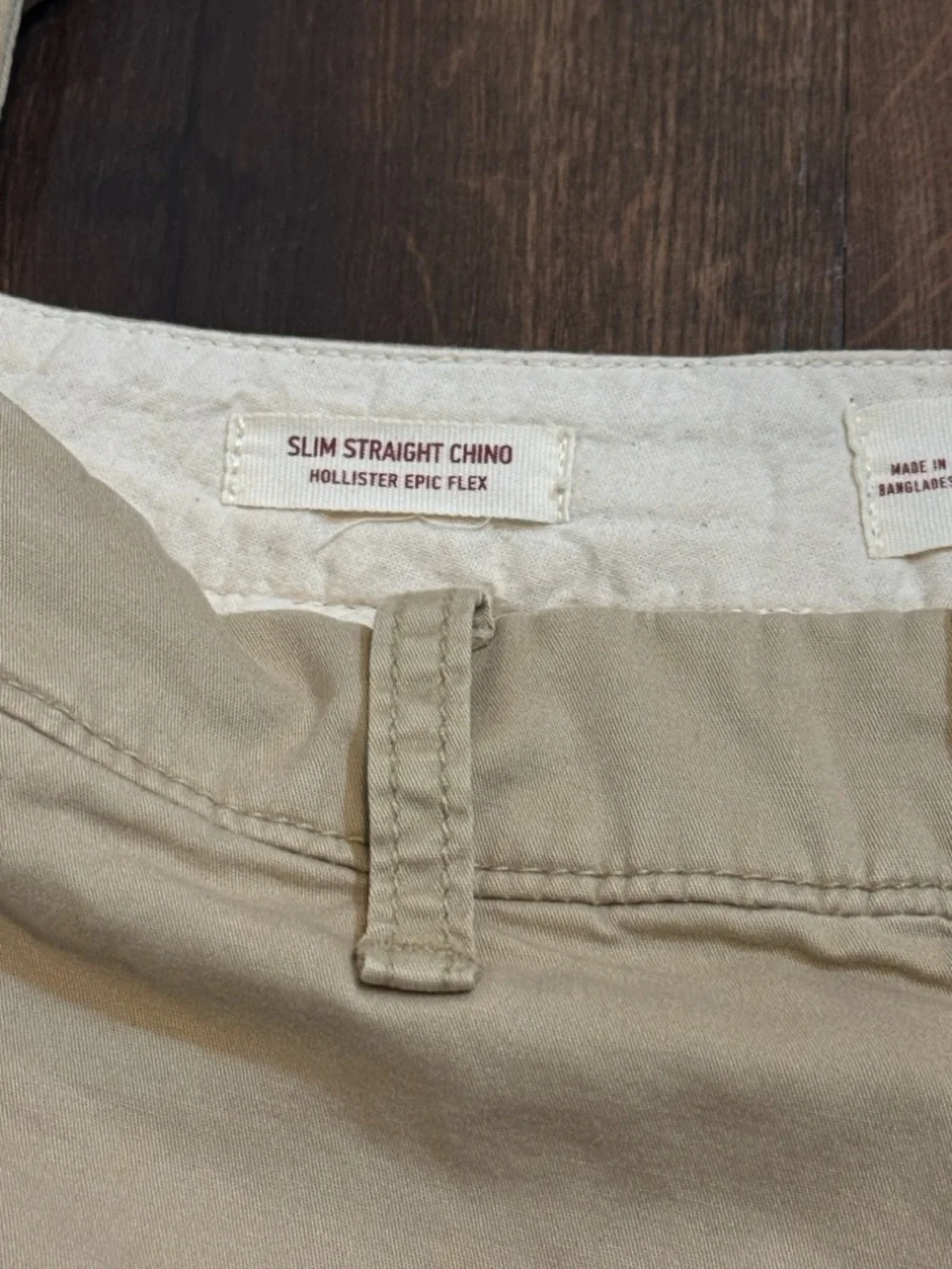 Hollister Tan Slim Straight-Leg Chino Pants Size 28X30